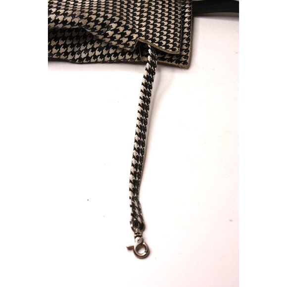 Daniella Lehavi Italian Leather Handbag in Black & White Houndstooth Pattern - Picture 9 of 10